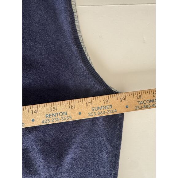 Double D Ranch Knit Sweater Vest Long Duster Helotes Western Thunderbird Size L - Picture 3 of 9